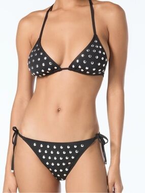 Michael Kors black studded bikini
